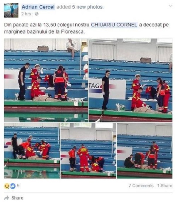 Cornel Chiuariu, fost jucător de polo, a murit.