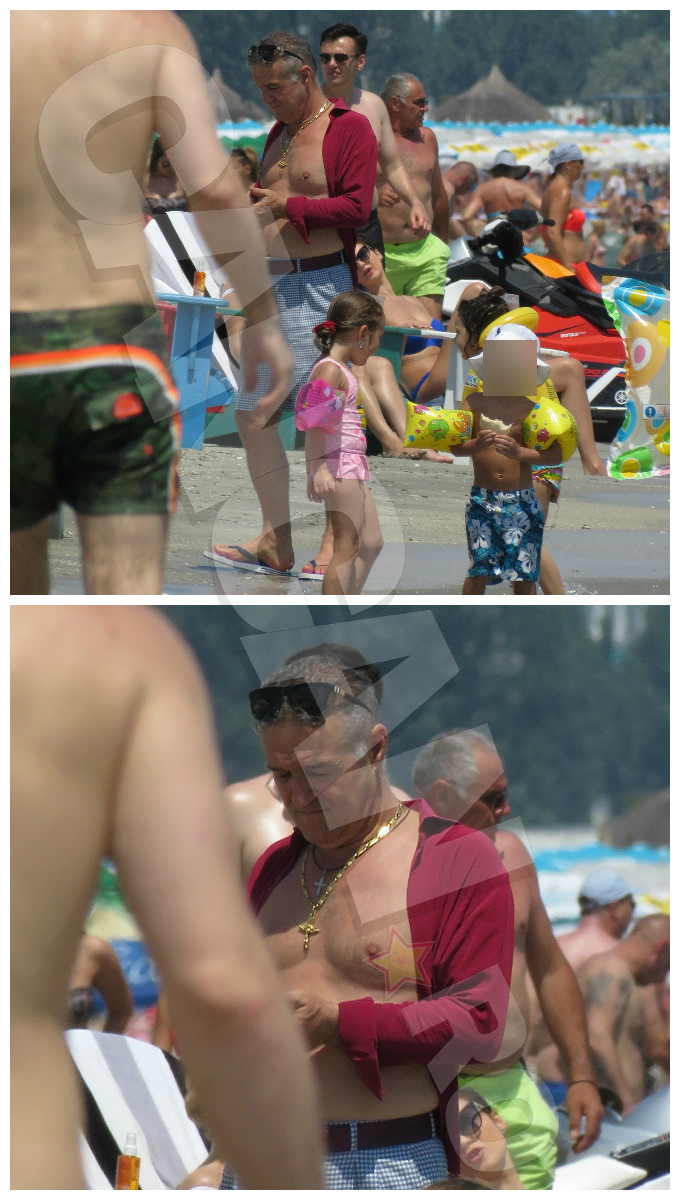 Gigi Becali se află la plajă, în Mamaia.