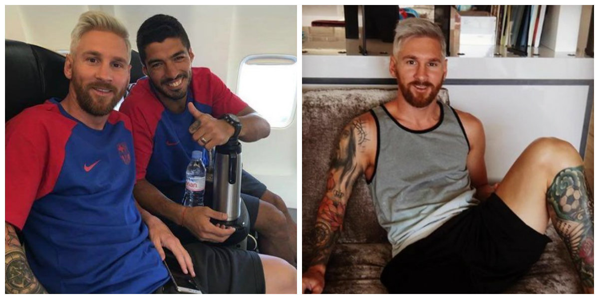 Leo Messi s-a vopsit blond.