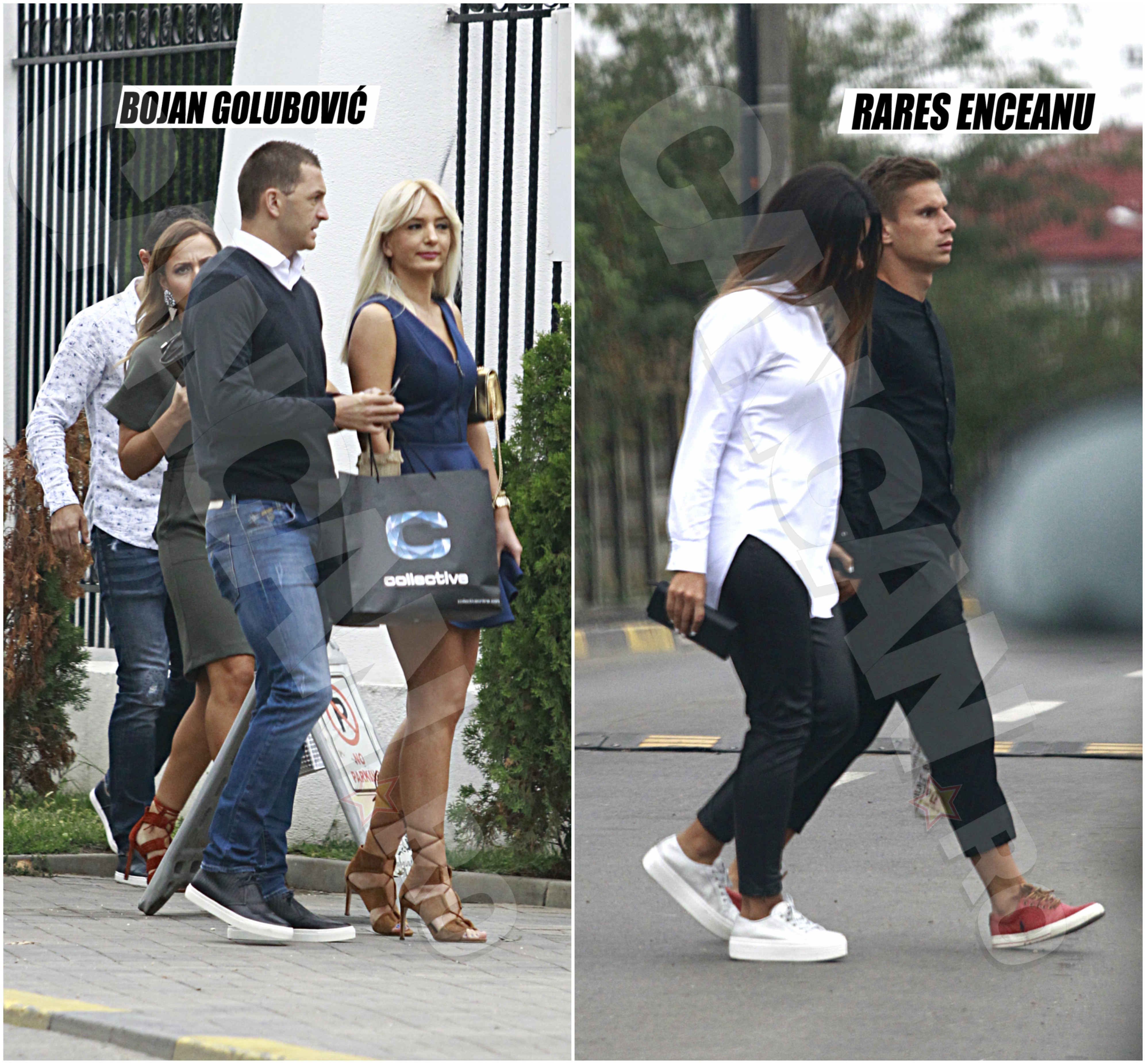 Steliştii Golubović şi Enceanu au venit la petrecere alături de partenerele de viaţă.