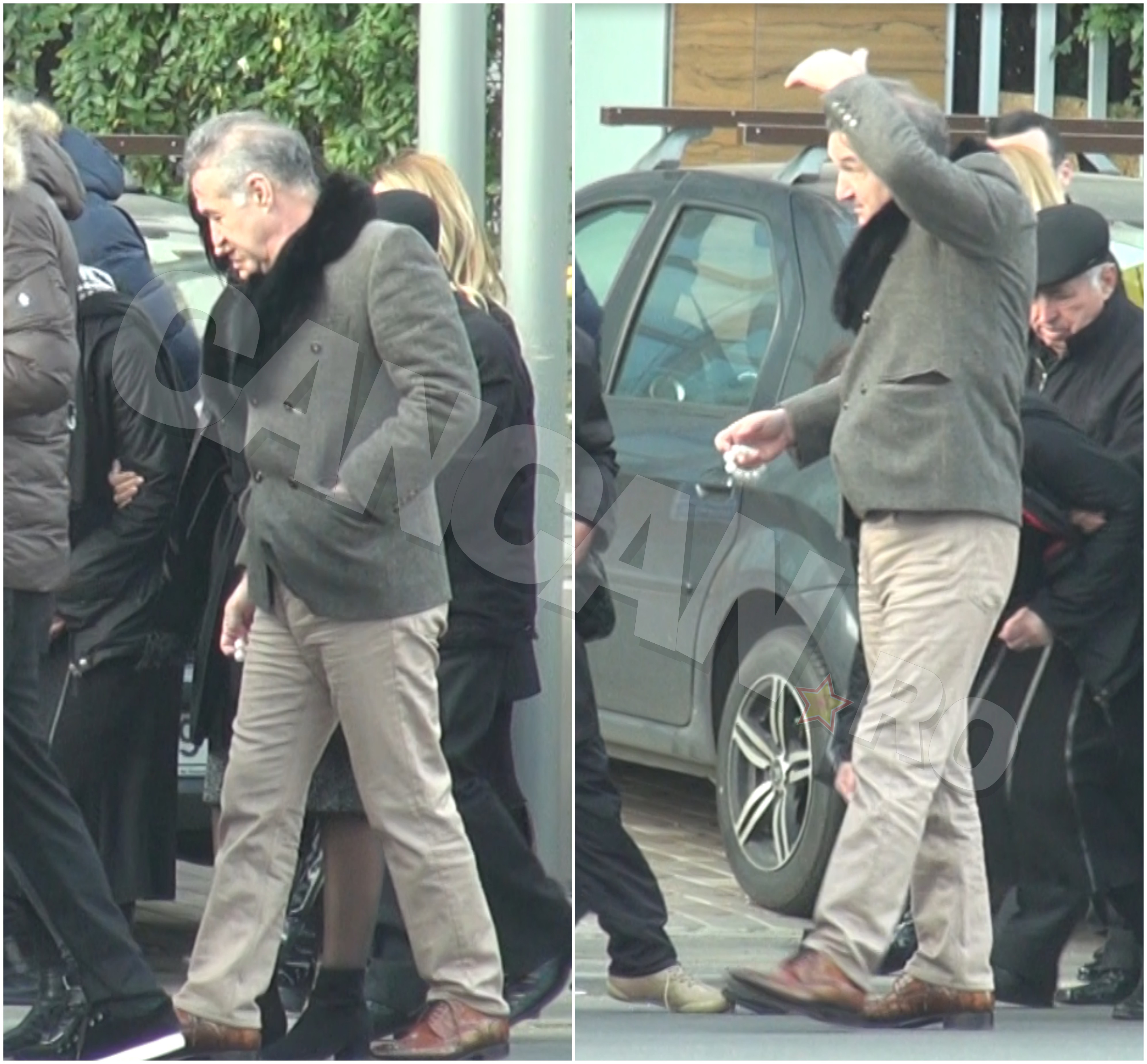 Gigi Becali nu s-a dezlipit deloc de mătania pe care a ţinut-o constant în mână, pe parcursul ceremoniei.