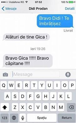 Schimbul de mesaje dintre Gică Popescu şi Daniel Prodan, înainte ca Didi să moară