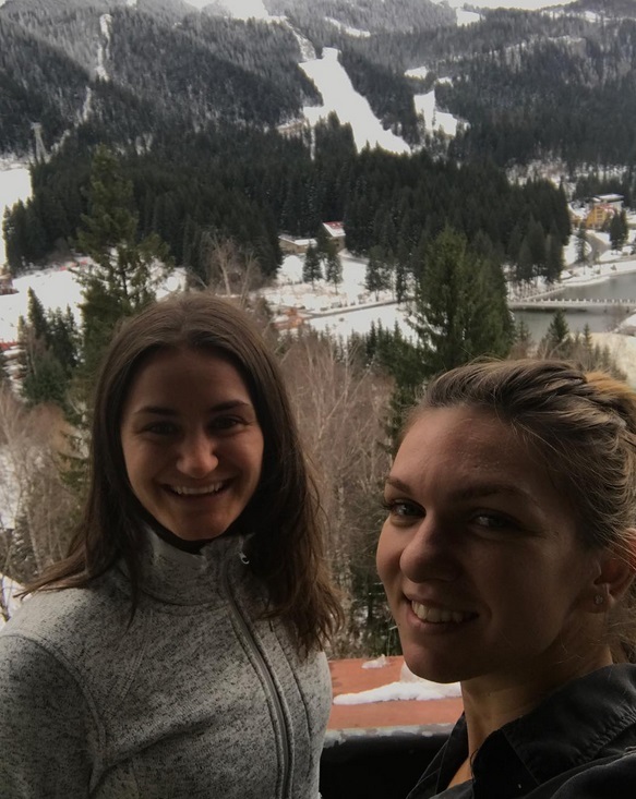 Simona Halep, în vacanţă la munte cu Monica Niculescu