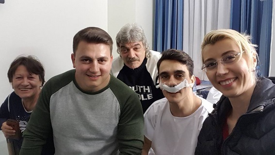 Marian Drăgulescu, la scurt timp după intervenţia la nas