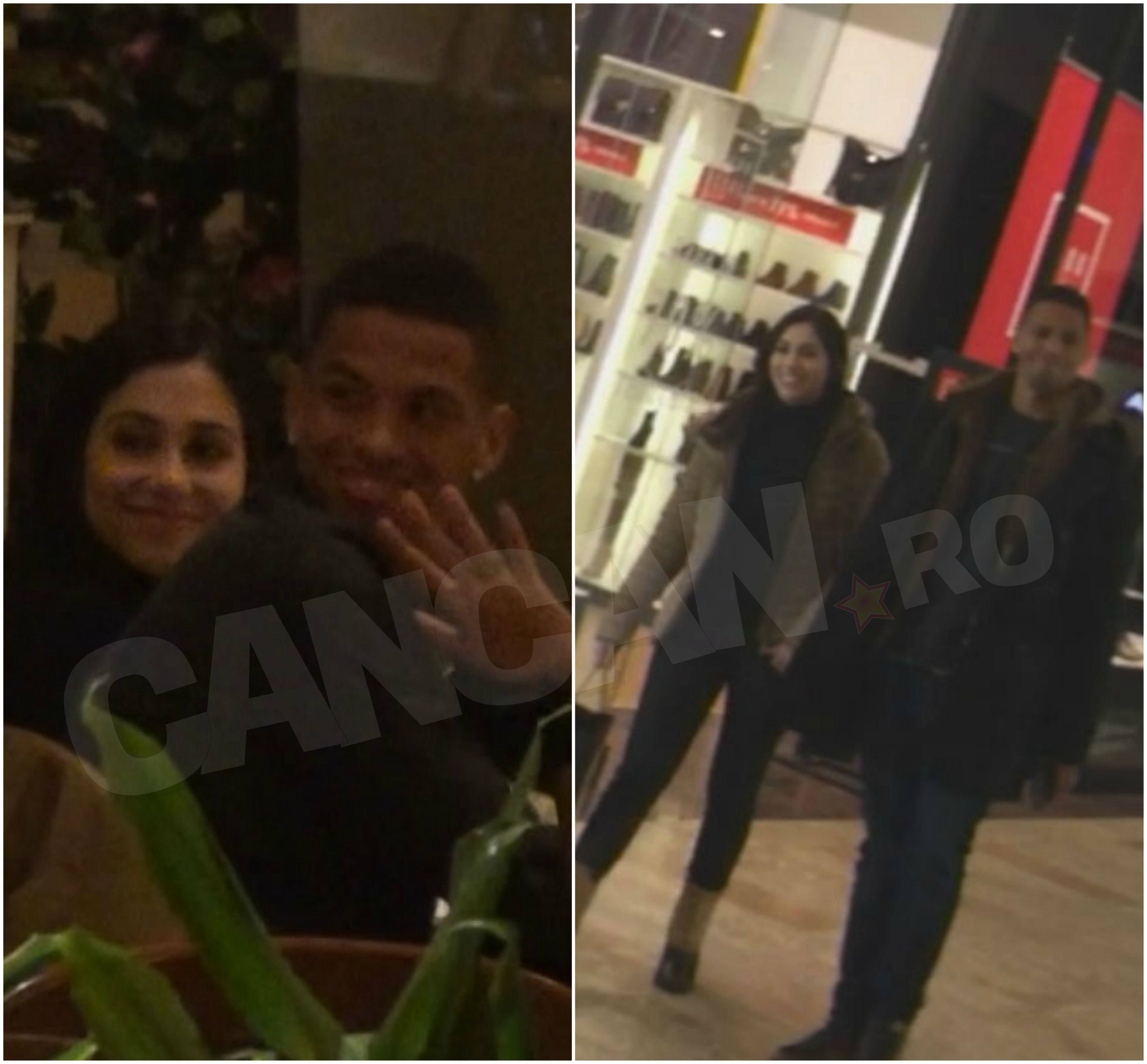 Rivaldinho şi soţia lui, Gabriela, au fost foarte binedispuşi la mall, zâmbind în permanenţă