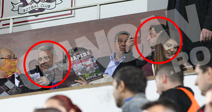 Giovani Becali a stat la tribuna 0 la cateva locuri distanta de Viorel Moldovan