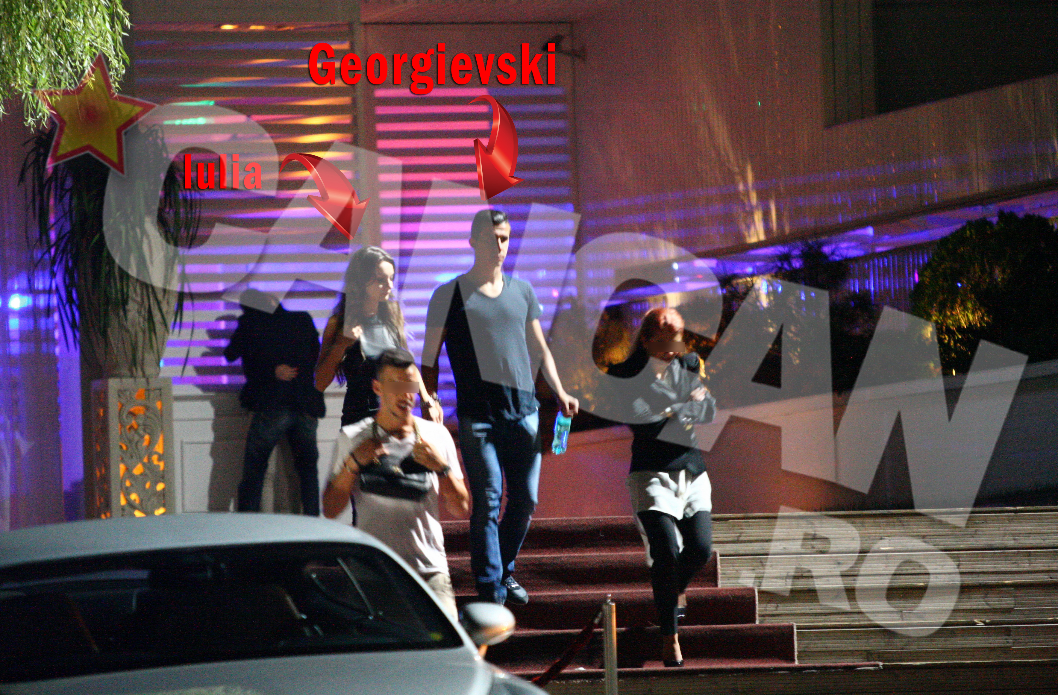 Insotiti de un alt cuplu, Georgievski si Iulia s-au indreptat agale spre masina