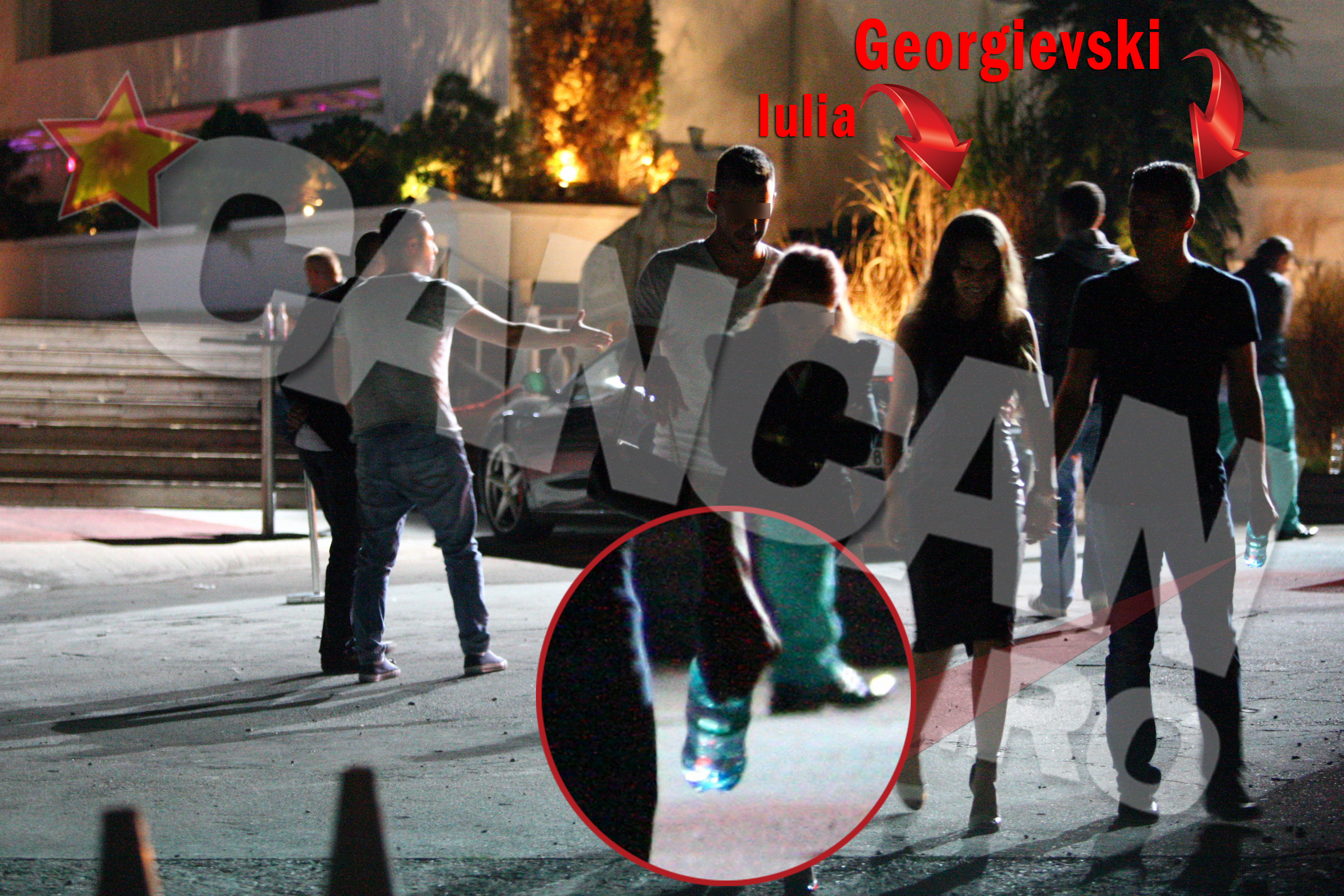 Nici pe drumul spre casa Georgievski nu a renuntat la sticla de apa plata