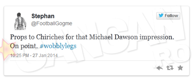 Chiri este felicitat pentru modul in care a incercat sa il imite pe Michael Dawson