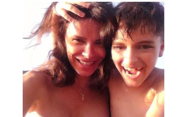 Tatiana alături de fiul ei şi al lui Eugen.