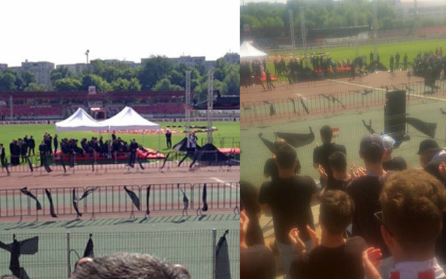 Fanii s-au îmbrăcat în negru la comemorarea dinamovistului