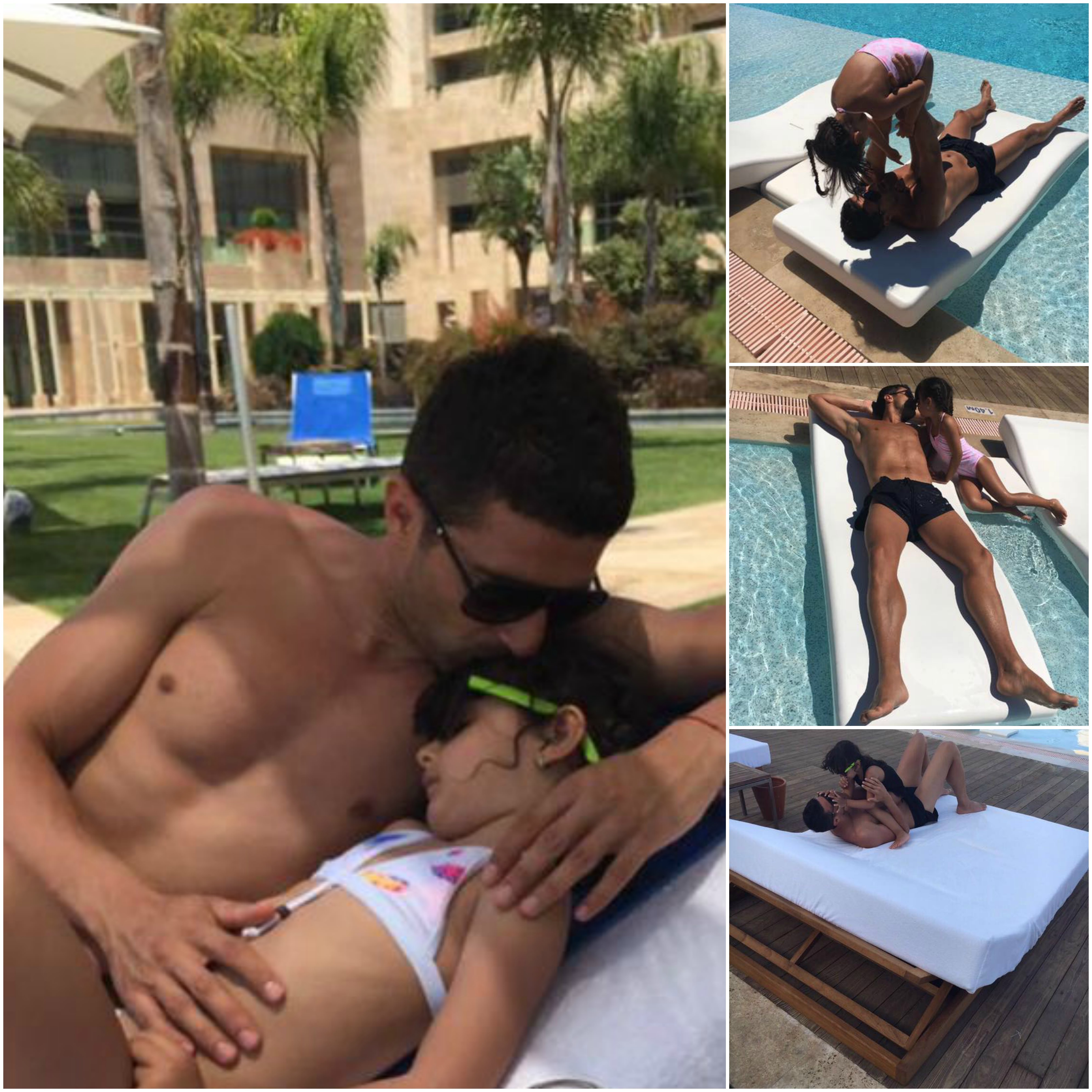 Daniel s-a relaxat alături de fiica sa la piscină