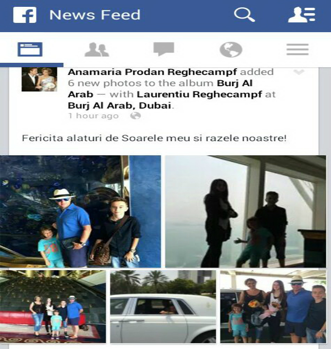 Soarele meu si razele noastre, asa isi alinta Anamaria Prodan sotul si copiii