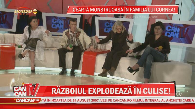 Scandal incredibil în culise la CANCAN TV! Copiii solistului Mărin Cornea s-au luat la harţă cu mama lor: