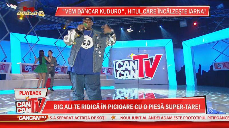 Big Ali, show maxim la CANCAN TV! A ridicat pe toată lumea în picioare cu piesa