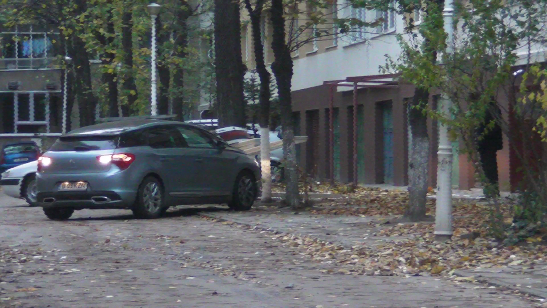Razvan parcheaza masina, dupa ce il roaga pe un vecin sa isi traga autoturismul