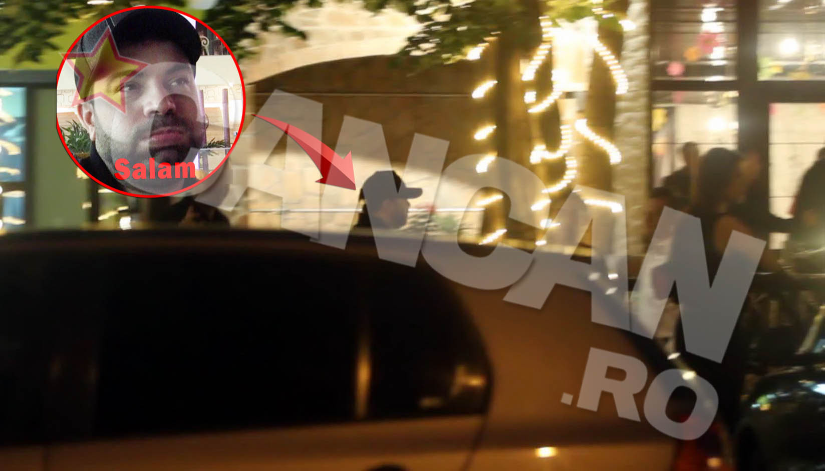 Salam e intampinat ca un adevarat VIP, fiind insotit de mai multe persoane spre intrarea in local