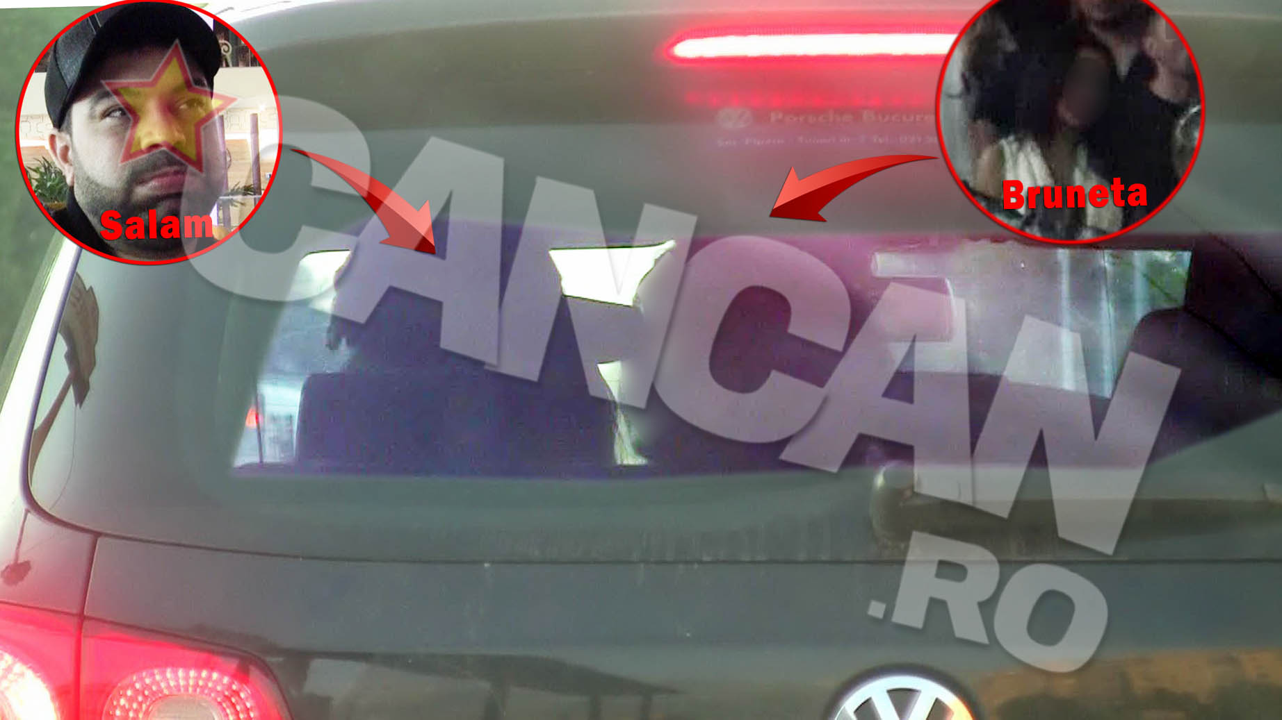 Bruneta nu i-a dat nicio clipa pace lui Salam, pe care l-a sufocat cu sarutari tot drumul