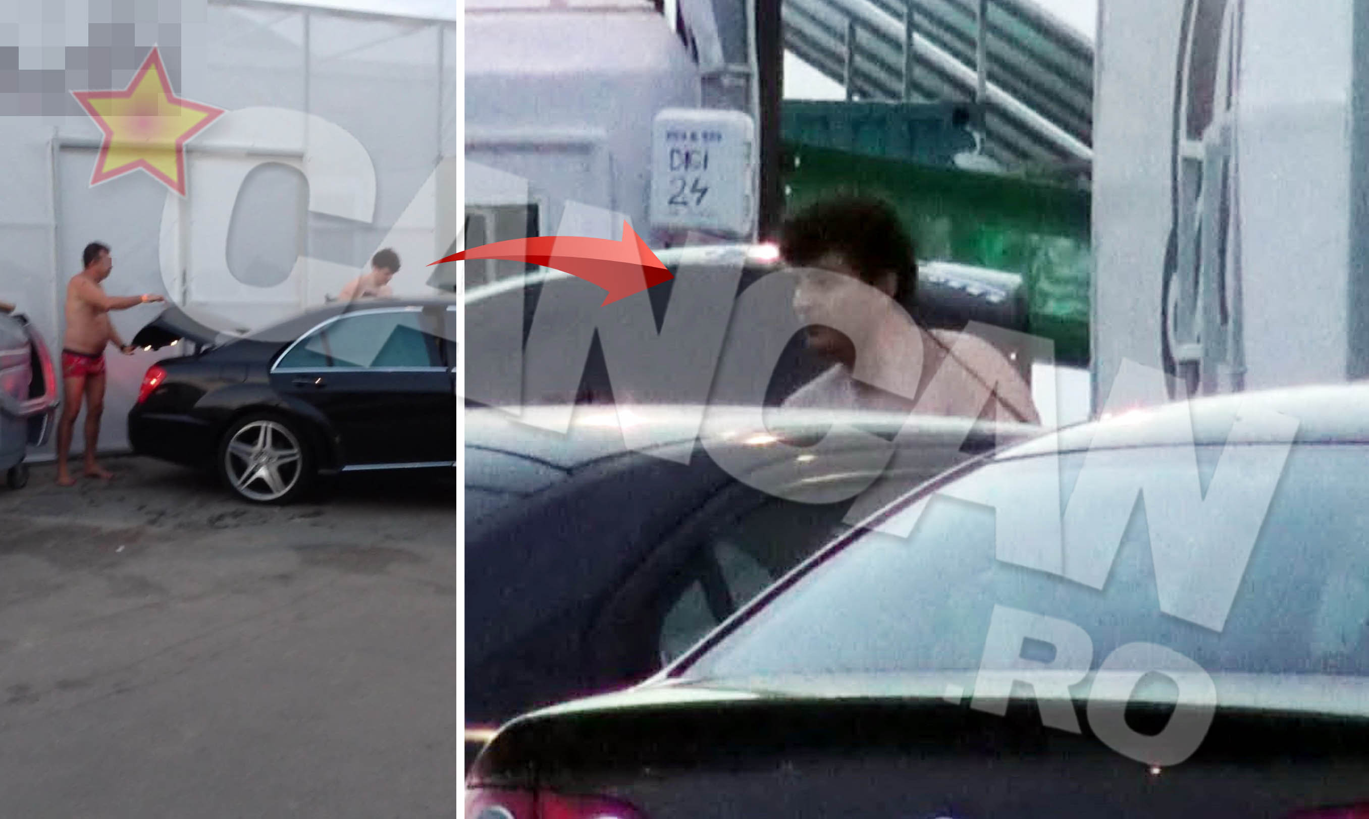 Victoras si-a aruncat hainele ude inainte sa urce in masina