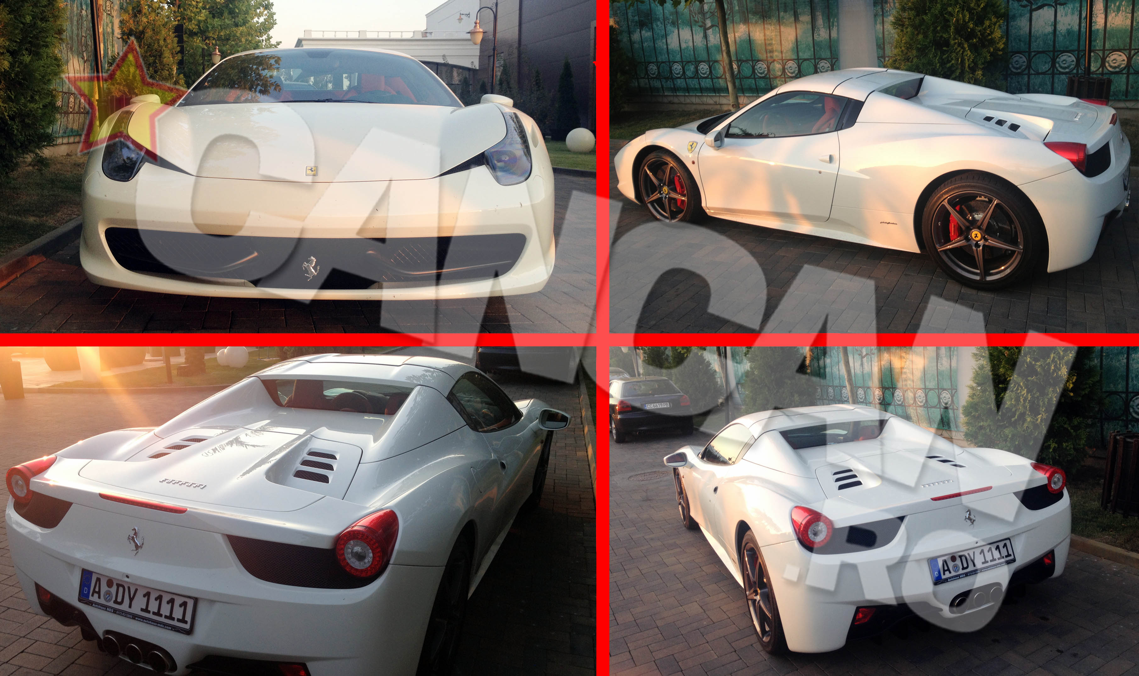 Minune conduce acum un Ferrari alb