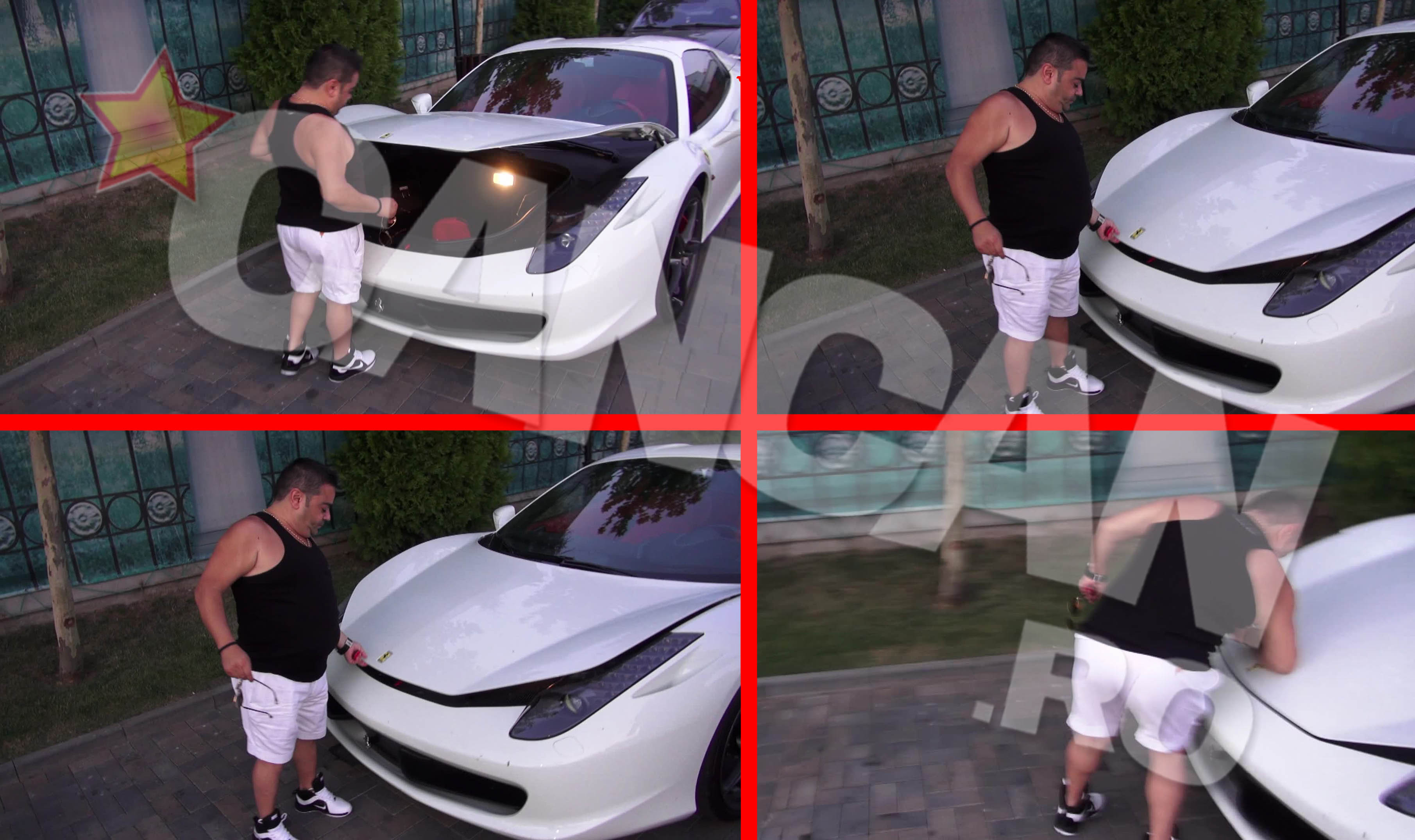 Artistul are un stil propriu de a inchide portbagajul: cu cotul