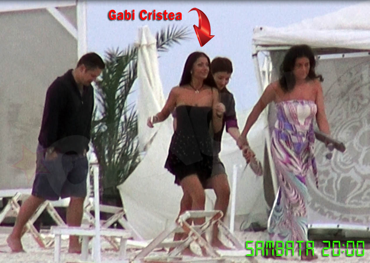 Amicii lui Gabi au fost pana la urma convinsi sa o insoteasca in clubul in care vedeta si-a petrecut ultimele momente de libertate la mare