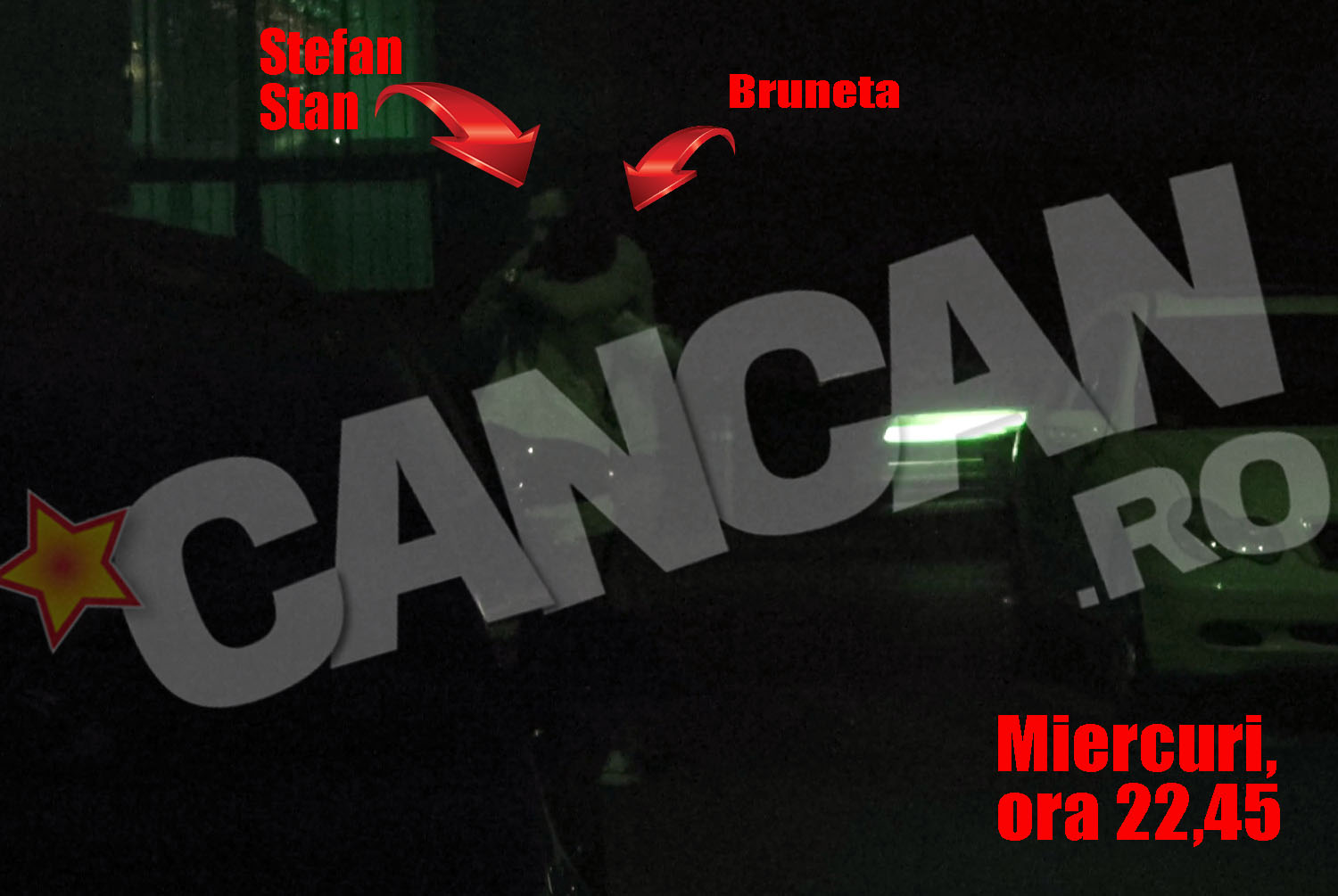 In parcare, Stefan Stan o imbratiseaza indelung pe misterioasa bruneta, apoi pleaca impreuna spre restaurant