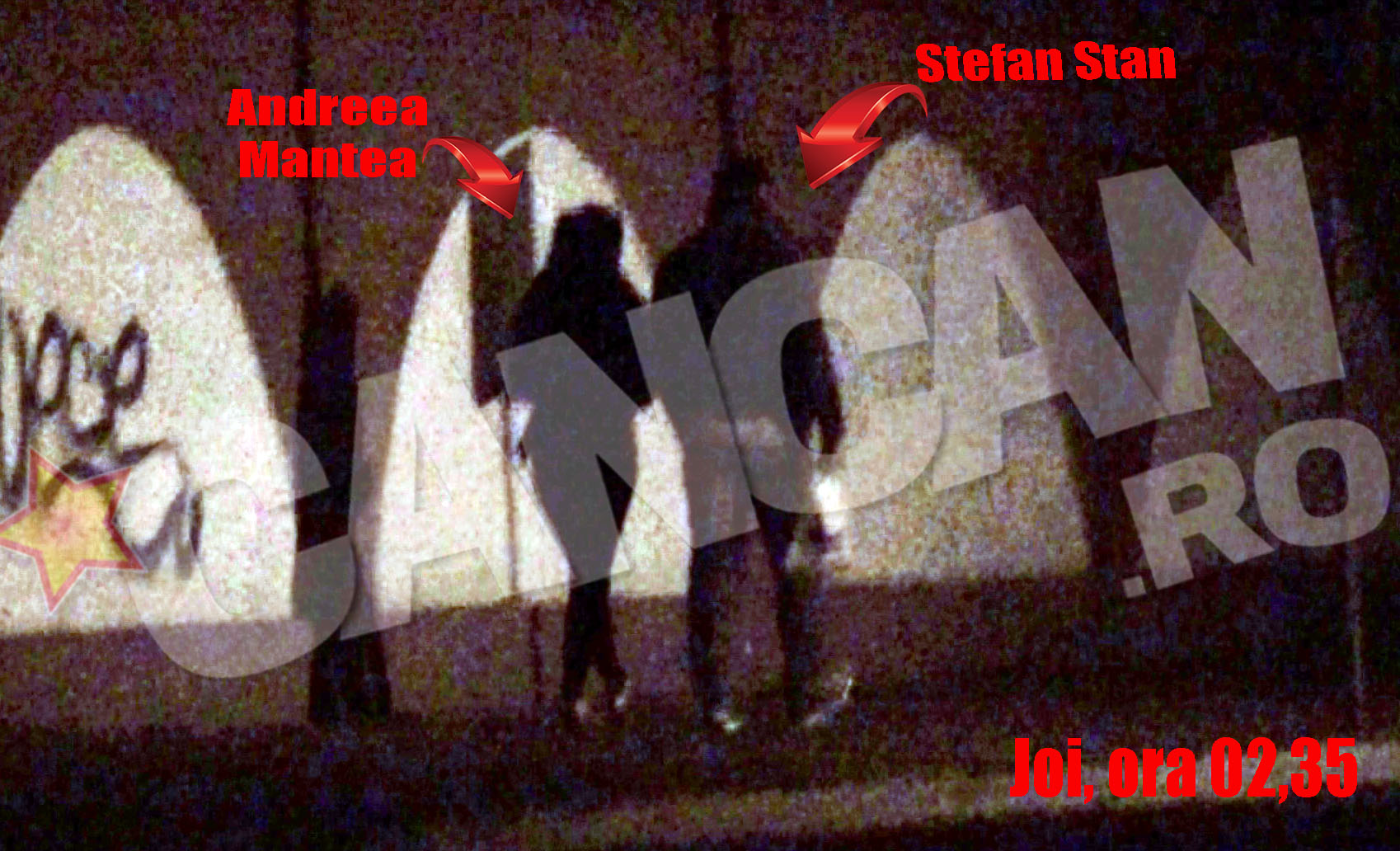 Doua umbre in intuneric... Stefan si Andreea se indreapta veseli spre...