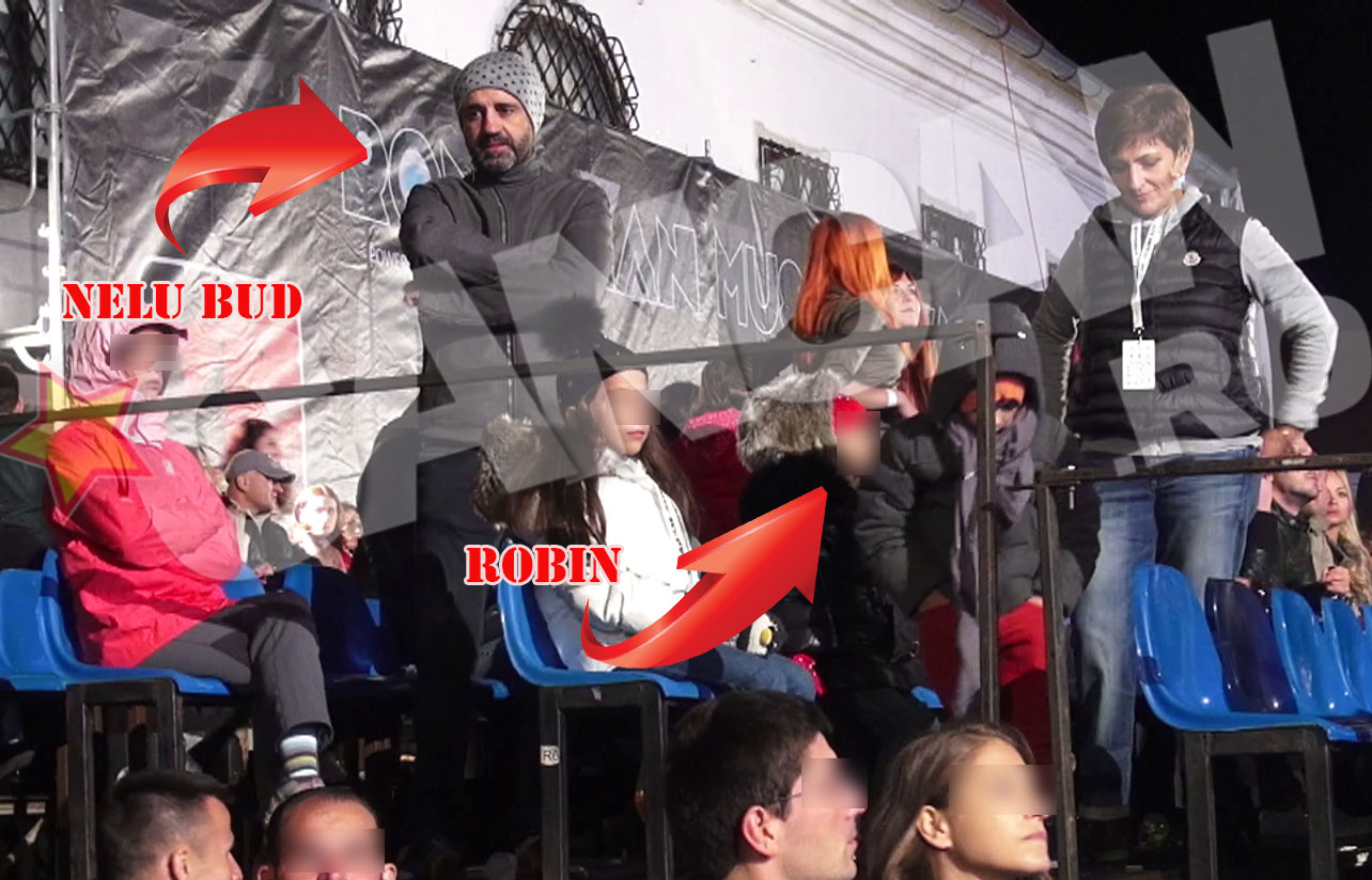 In timp ce Corina era pe scena, Robin facea show in public sub atenta supraveghere a tatalui sau, Nelu Bud