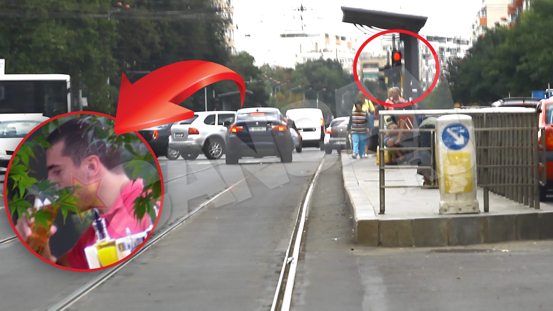 Nu numai ca s-a urcat baut la volan, dar Nikolic a trecut pe linia de tramvai, a depasit refugiul si a trecut pe culoarea rosie a semaforului