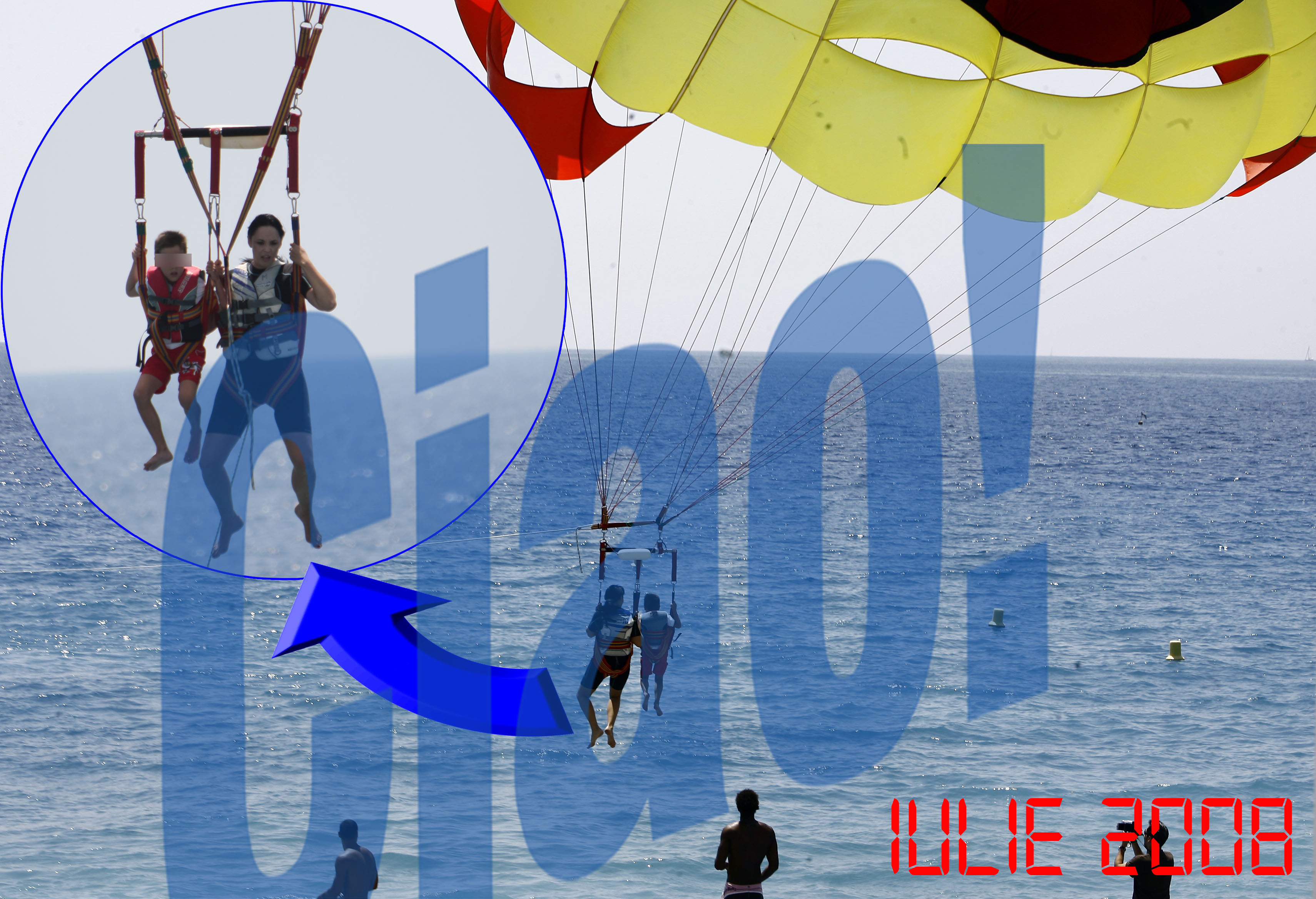 Intr-una dintre zile, pe plaja, fosta zana a dat ultravioletele pe o portie dubla de adrenalina. Si-a luat zborul deasupra marii alaturi de baietelul lui Stefan.