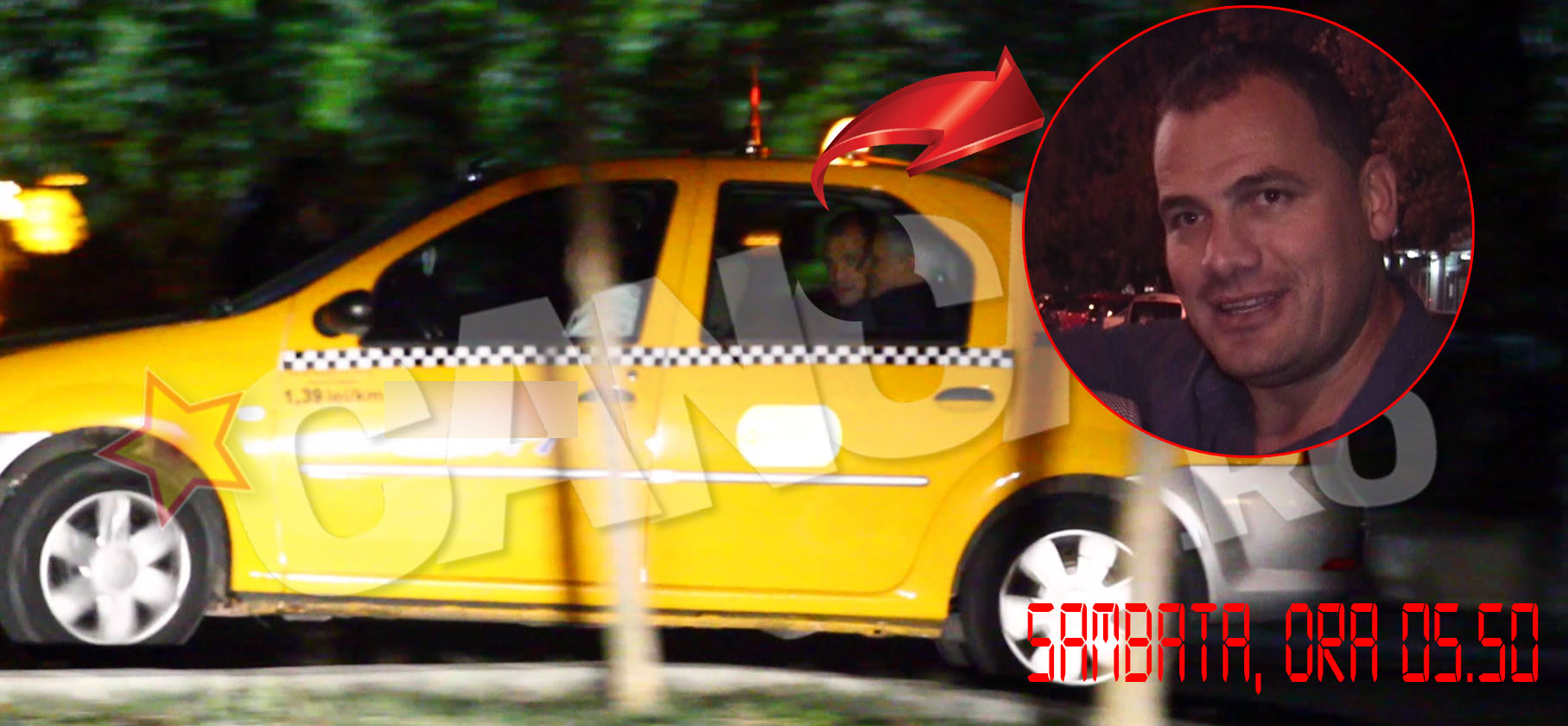El si un alt prieten s-au urcat in taxi din fata clubului si au plecat