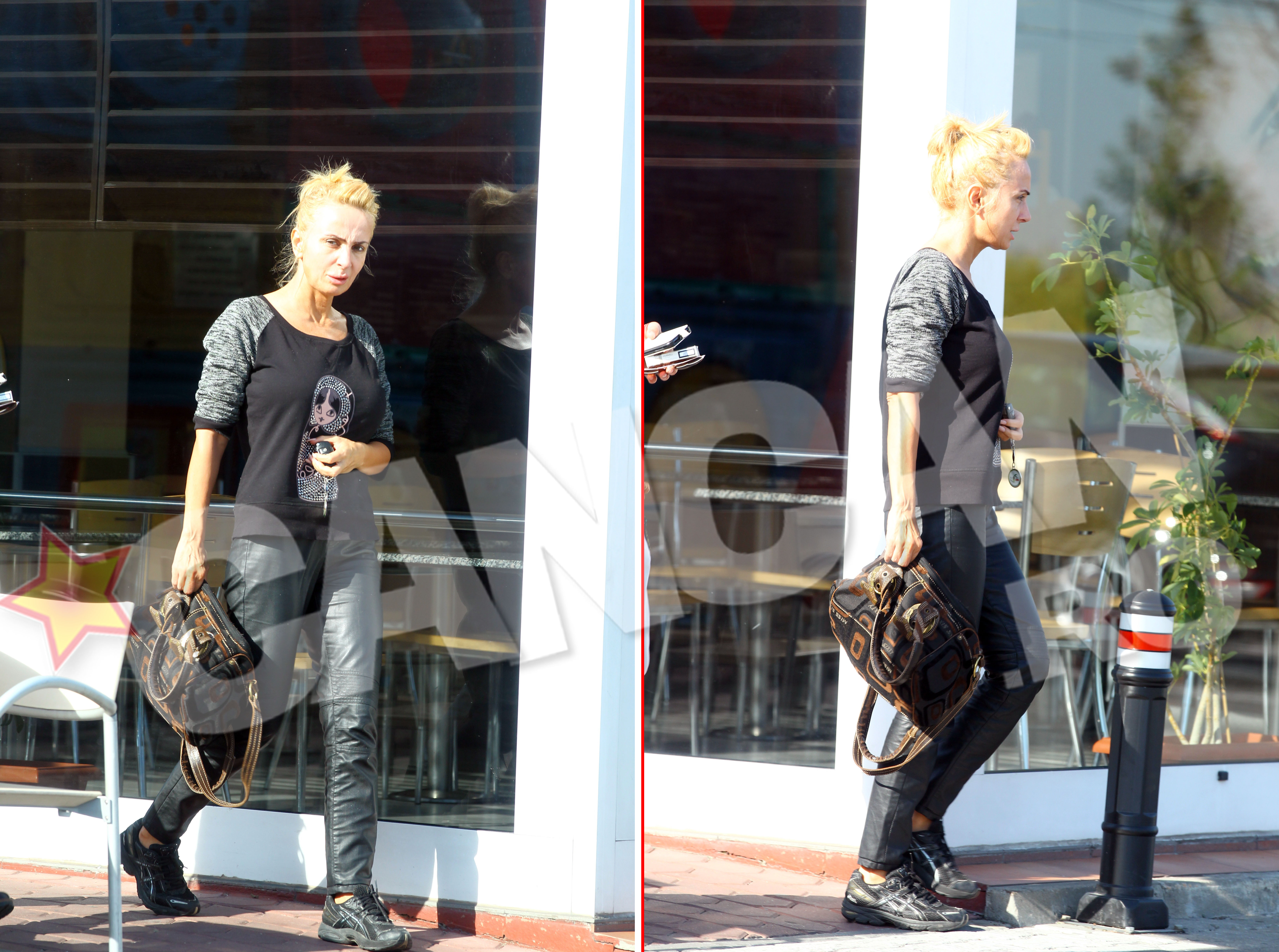 Daniela s-a relaxat alaturi de dansatorii ei intr-un fast-food din Capitala