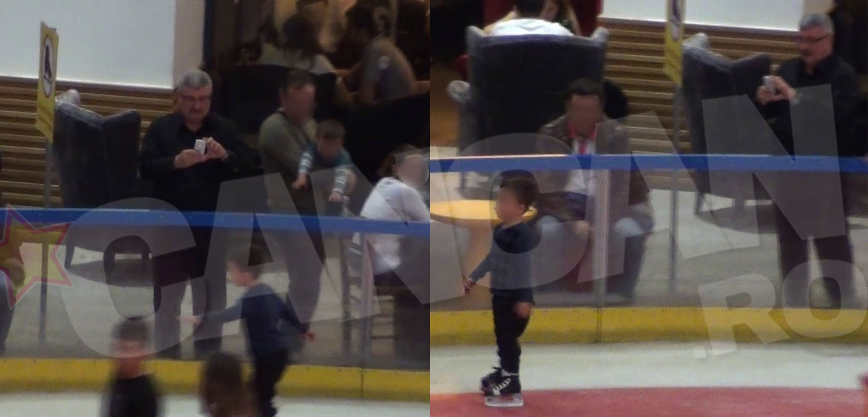 Prigoana l-a filmat atent cu telefonul pe micul junior