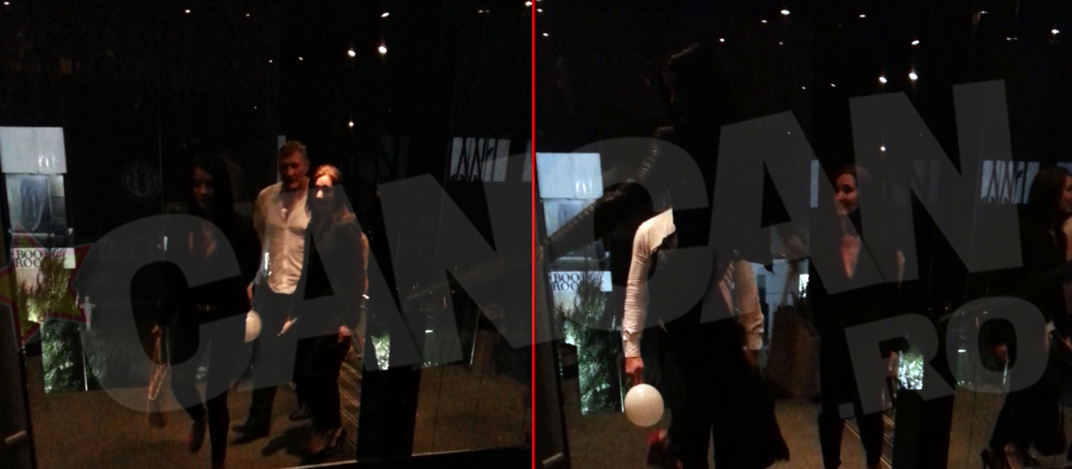 La iesirea din club, Tolea a remarcat ca una din fete are pantalonii rupti in fund