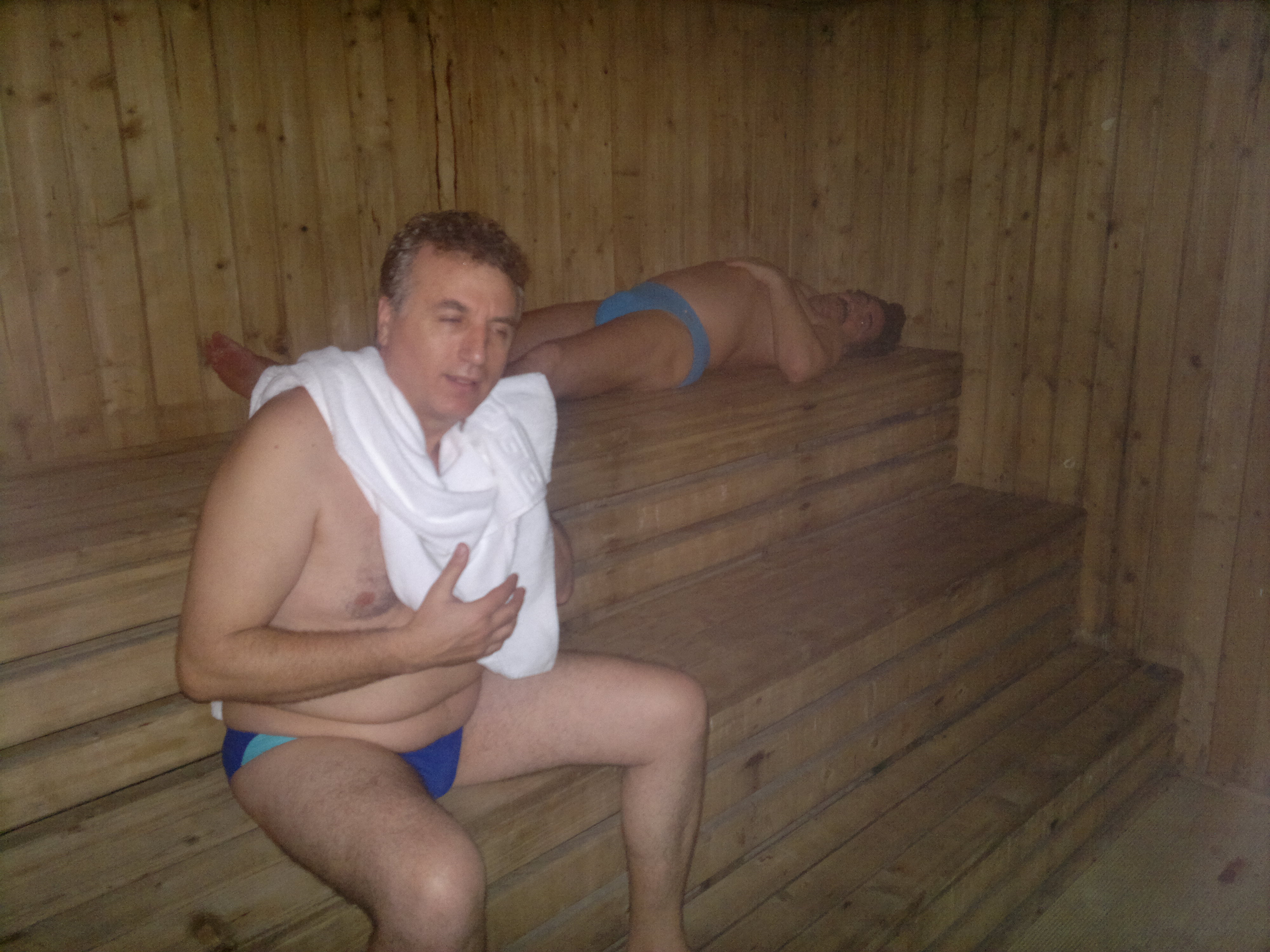 Petrica Matu Stoian si Constantin Enceanu s-au relaxat impreuna in sauna, anul trecut dupa Revelion