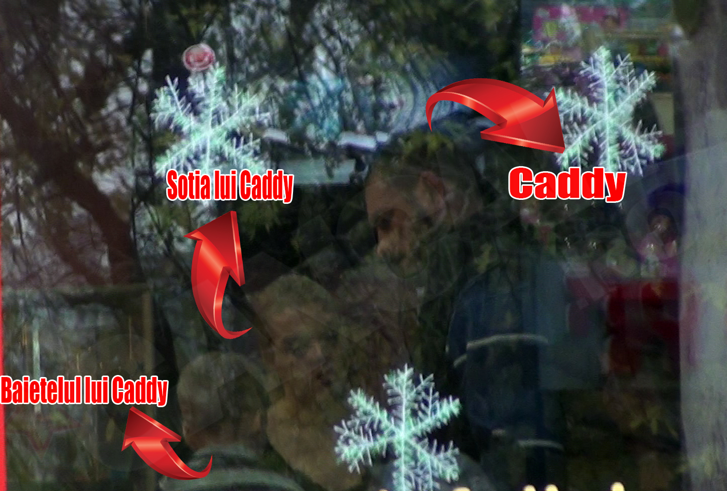 Caddy, sotia si baiatul cel mare, la frizeria pentru copii