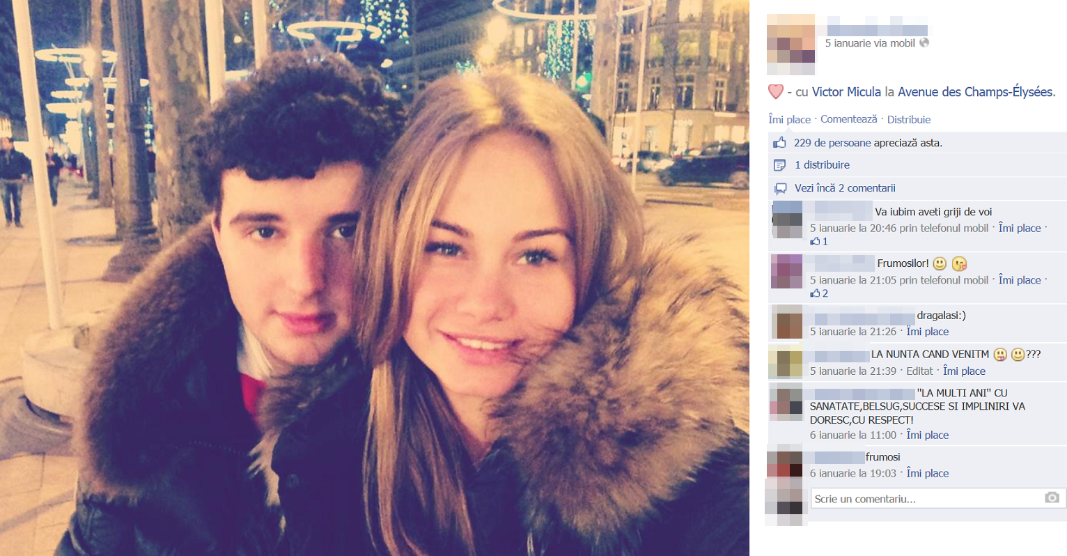 Spre deosebire de Bianca si Cristea, Victoras si Alexandra nu s-au ascuns de nimeni la Paris