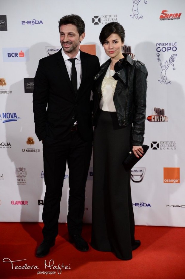 Andi Vasluianu si iubita lui, Laura Fierascu, la Premiile Gopo foto: Teodora Maftei