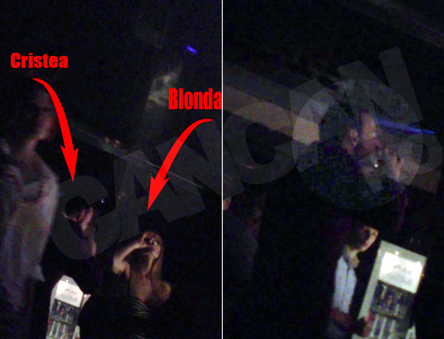 Cristea si blonda au dat pe gat pahar dupa pahar