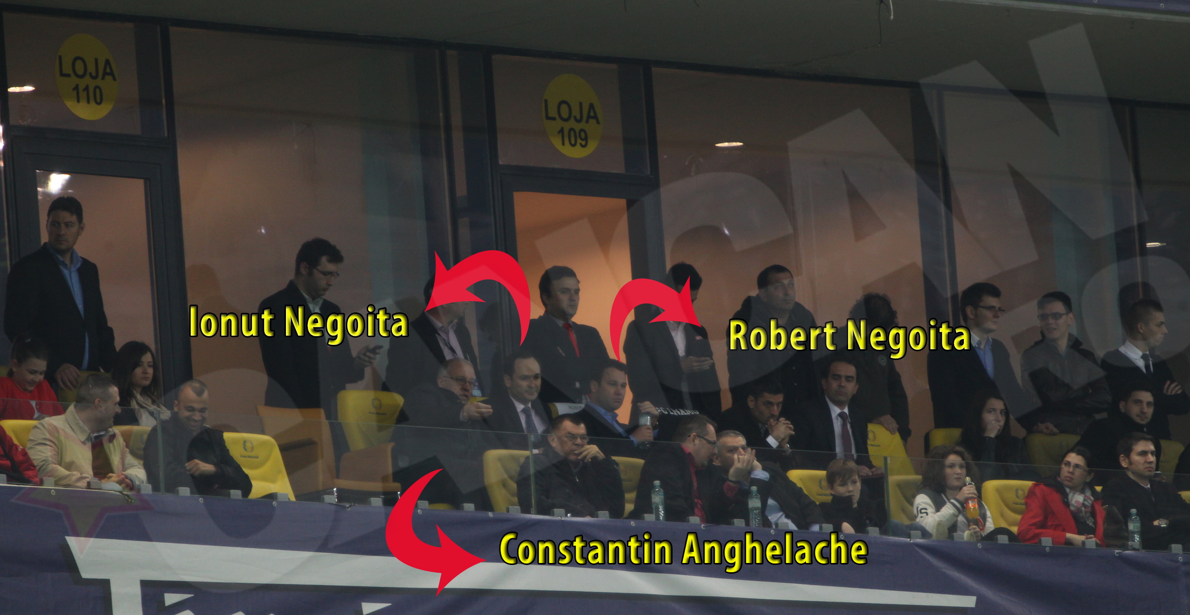 Constantin Anghelache a vazut meciul alaturi de Ionut si Robert Negoita