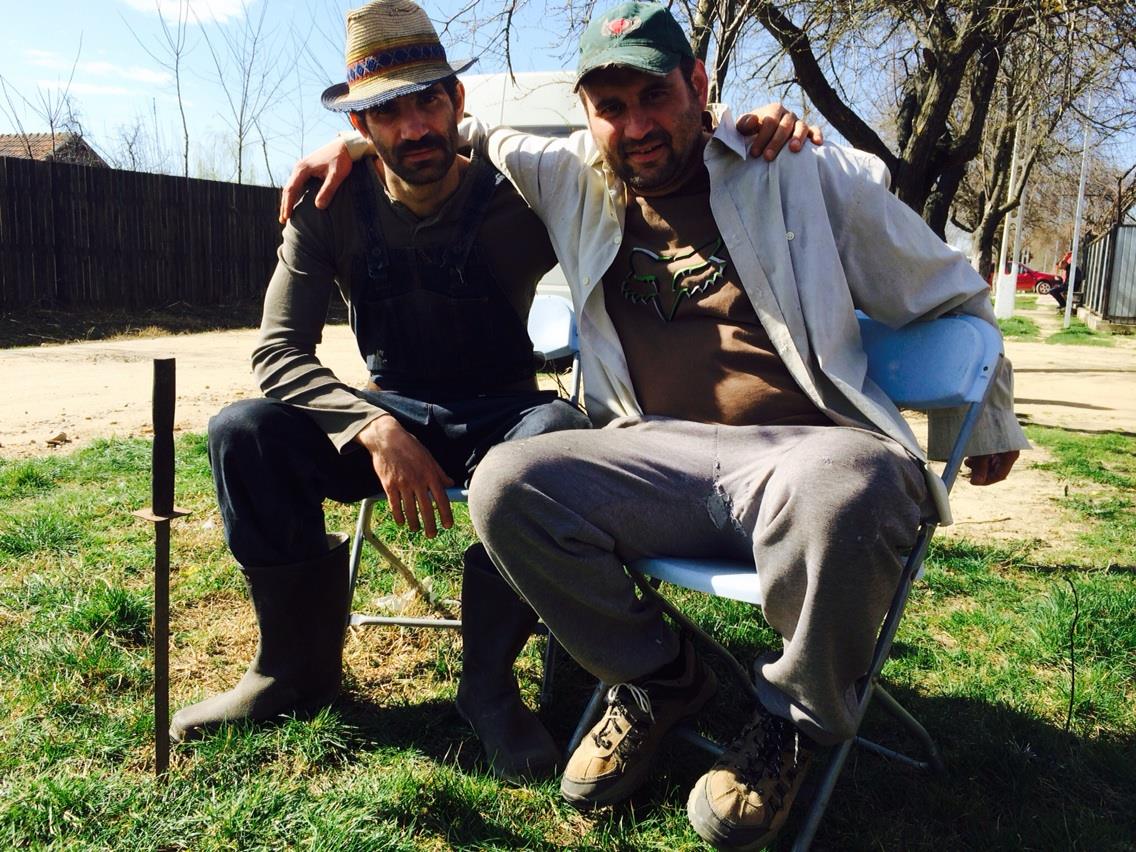 Vancica, alaturi de colegul lui de filmari Toma Cuzin alias Firicel