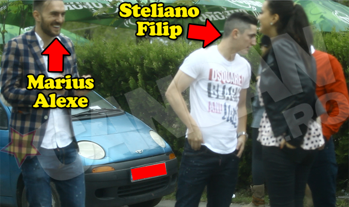 Marius Alexe si Steliano Filip, alaturi de un amic comun si de iubita acestuia