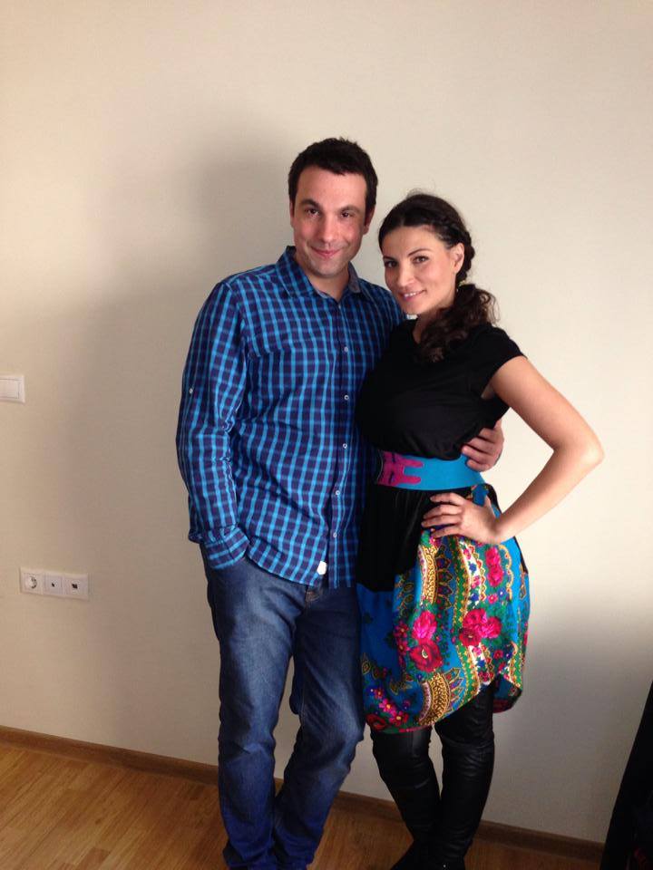 Ioana, alaturi de sotul ei, actorul Alexandru Papagopol