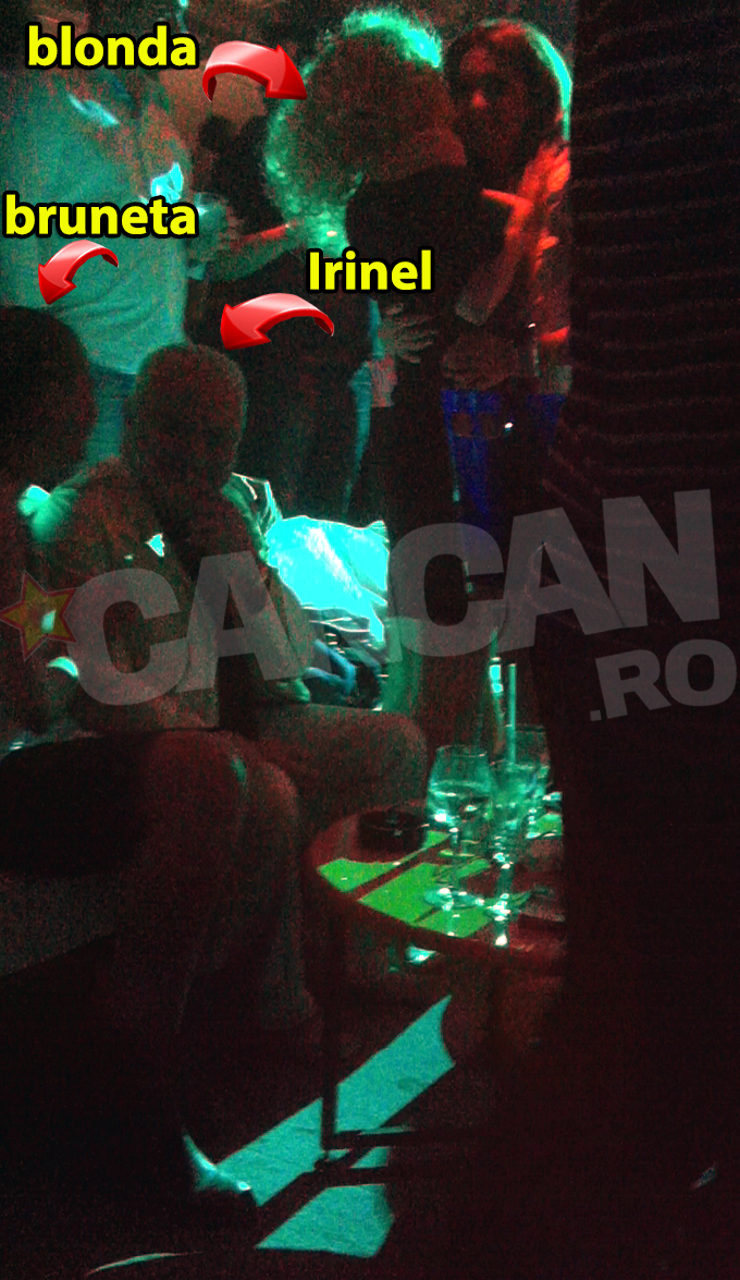 In timp ce blonda vorbea cu o amica, Irinel se intretinea cu bruneta de langa el