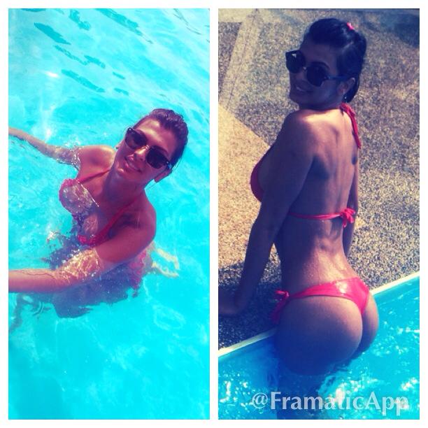 Vedeta s-a fotografiat la piscina