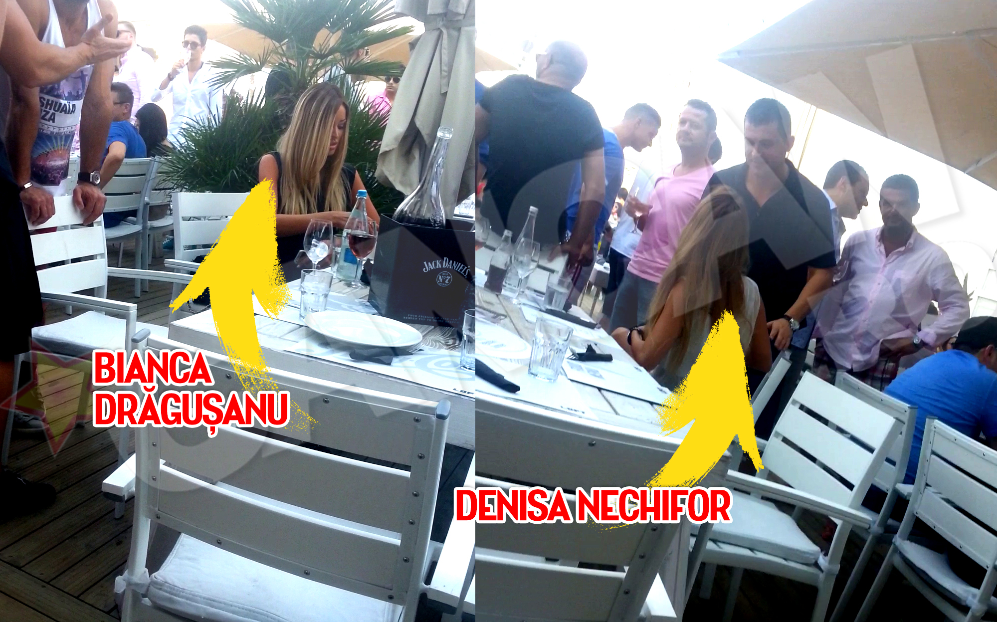 Bianca si Denisa Nechifor au stat impreuna, la mese alaturate