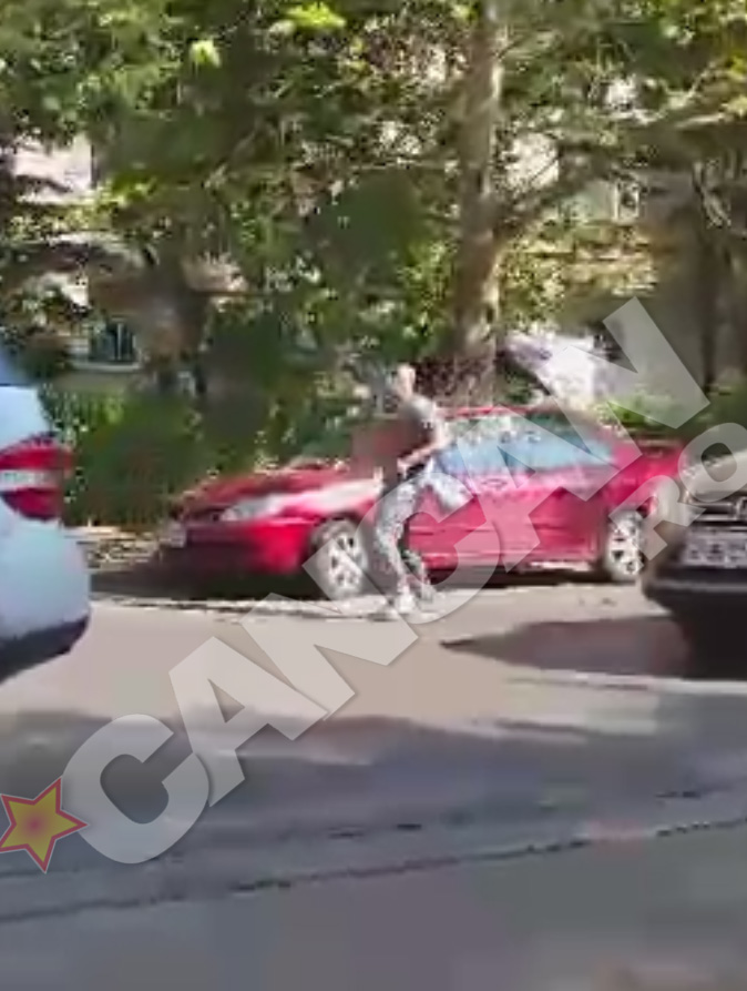 De cealalta parte stapanul alearga disperat spre caine