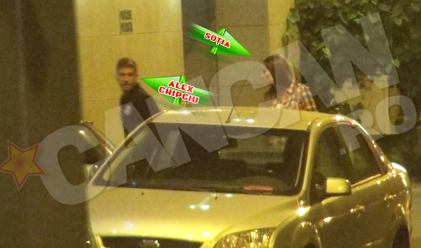 Alexandru Chipciu si sotia lui s-au despartit in fata hotelului in care Steaua are cantonamentul