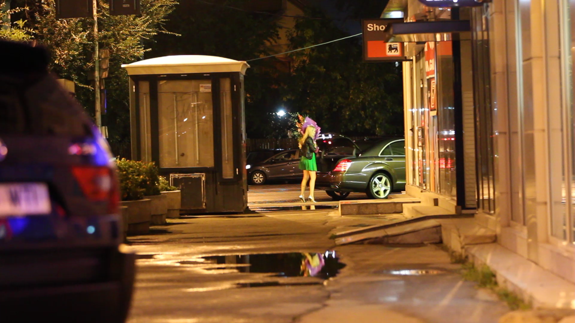 Luminita isi strange florile si cadourile din masina fostului sot